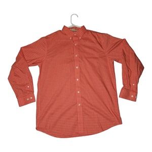 L.L. Bean Button Down Shirt Medium Men's Lt. Red Wrinkle Resistant